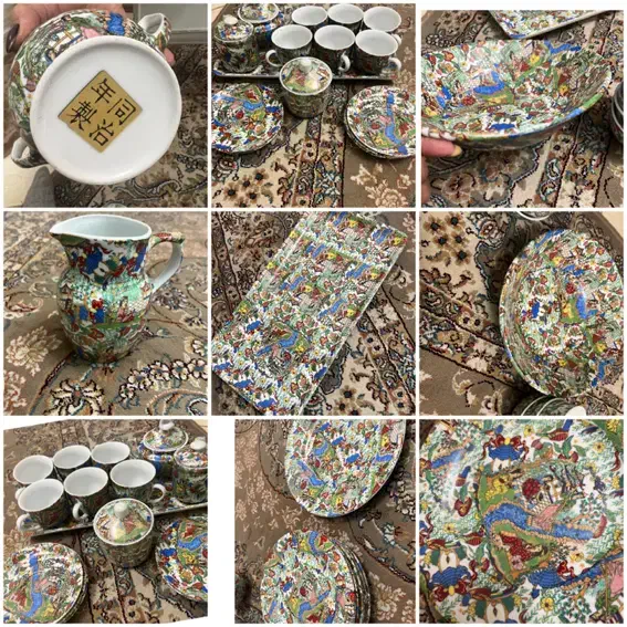 سرویس کامل گل مرغی اصل ژاپن|کلکسیون اشیاء عتیقه|تهران, خواجه نظام الملک|دیوار