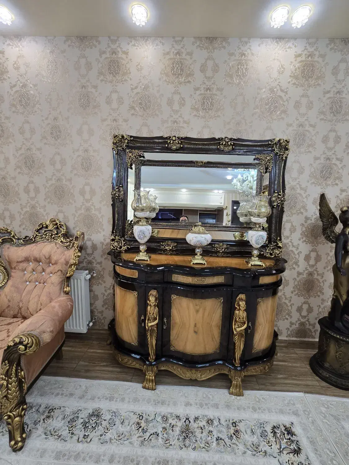 اینه کنسول کاملا نو|بوفه، ویترین، کنسول|سرعین, |دیوار