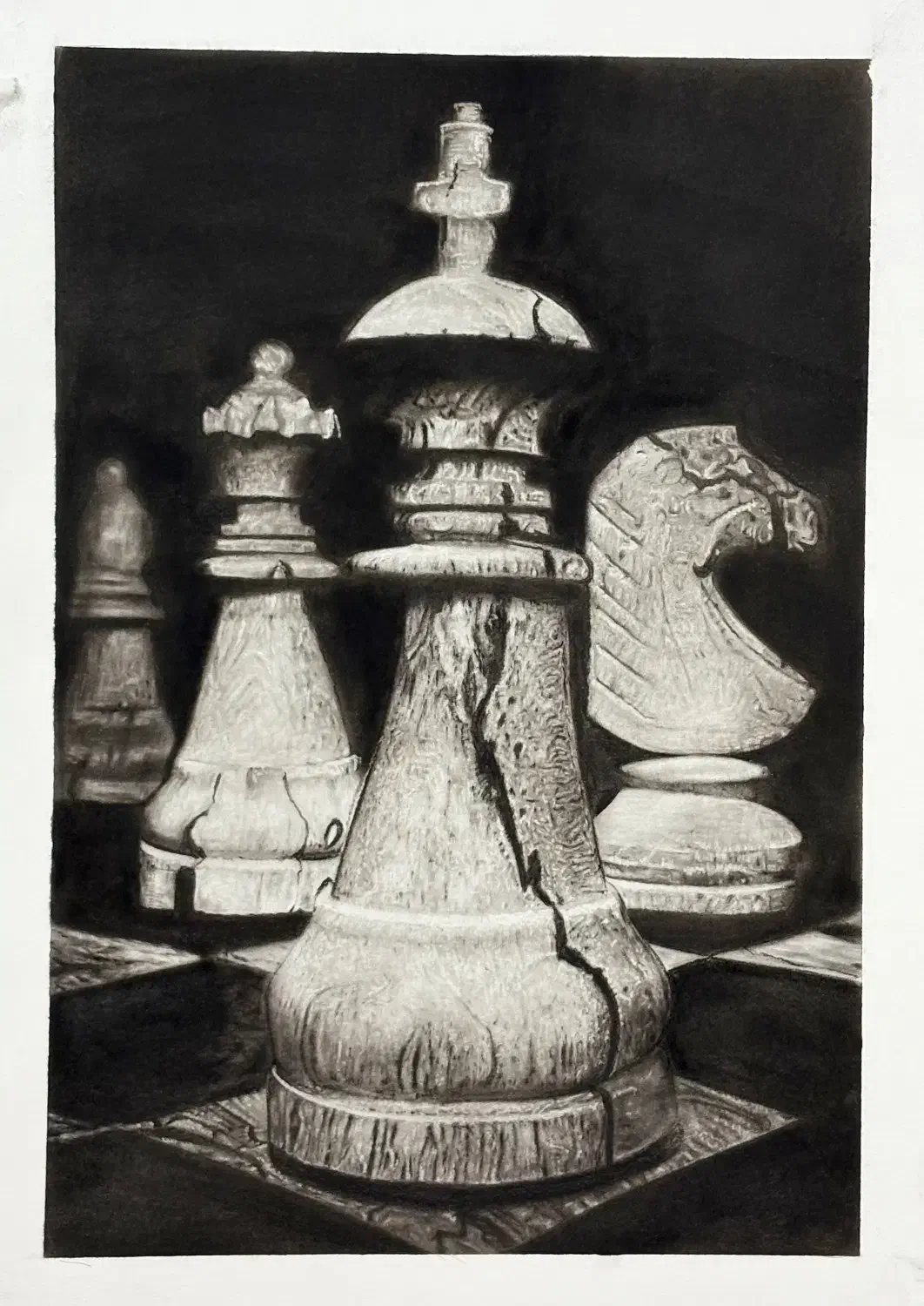 سیاه قلم سفارشی هنر شما در قاب|تابلو، نقاشی، عکس|بهارستان, |دیوار