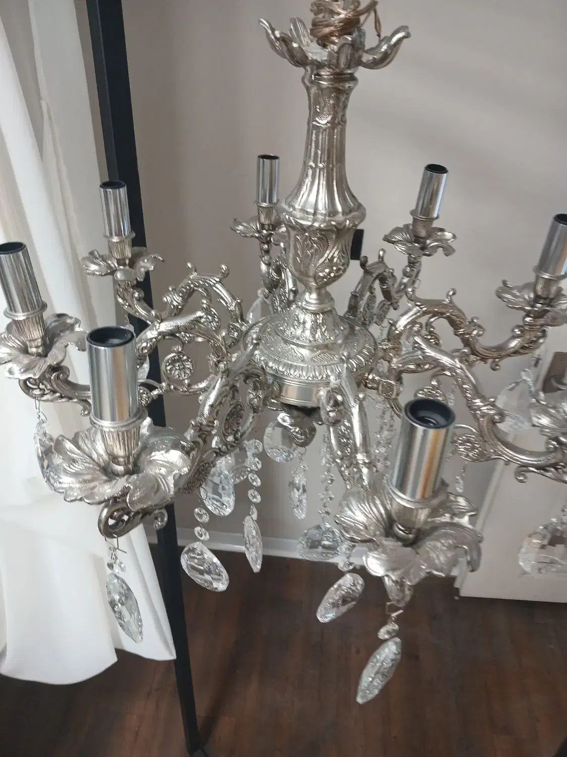 دو عدد لوستر برنجی ۸ شاخه|لوستر و چراغ آویز|قزوین, |دیوار