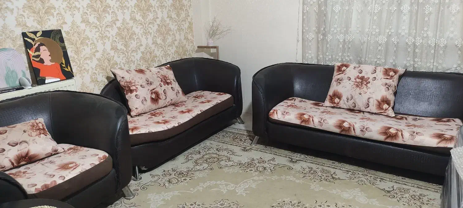 مبل پایه استیل اسپرت ۷ نفره|مبلمان خانگی و میز عسلی|گلبهار, شهر جدید گلبهار|دیوار