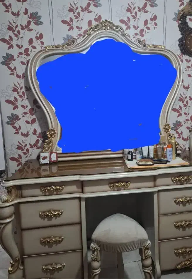 آینه و میز آینه|تخت و سرویس خواب|آفتاب, |دیوار