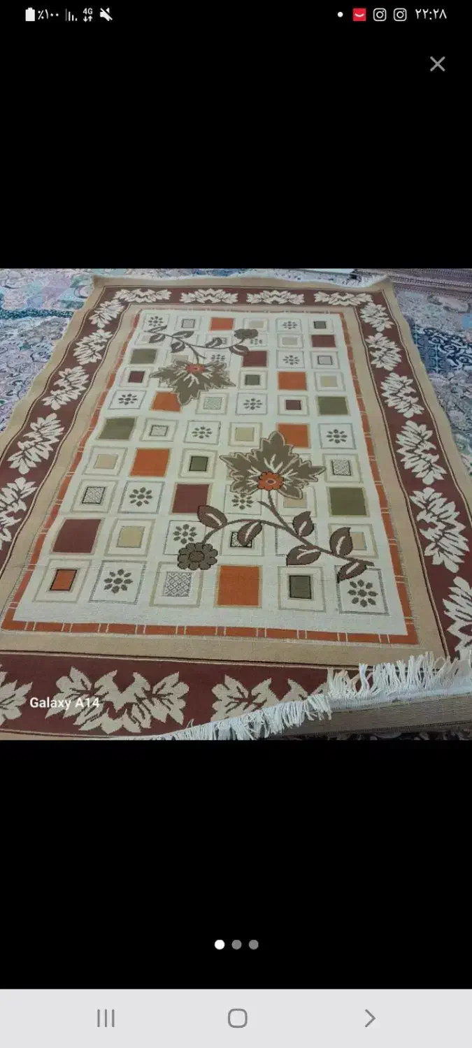 گلیم سالم ودرحد|گلیم، جاجیم، گبه|نیشابور, گنبد سبز|دیوار