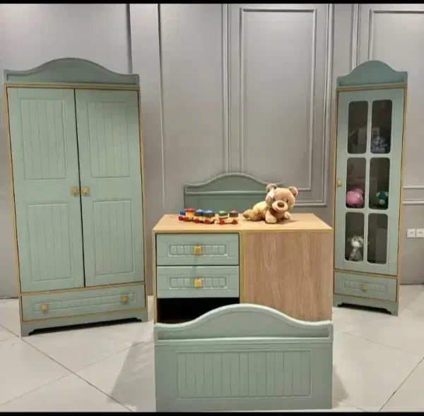 سرویس خواب ۳ تیکه سیسمونی نوزاد دومنظوره قیمت کامل|تخت و سرویس خواب|تبریز, |دیوار