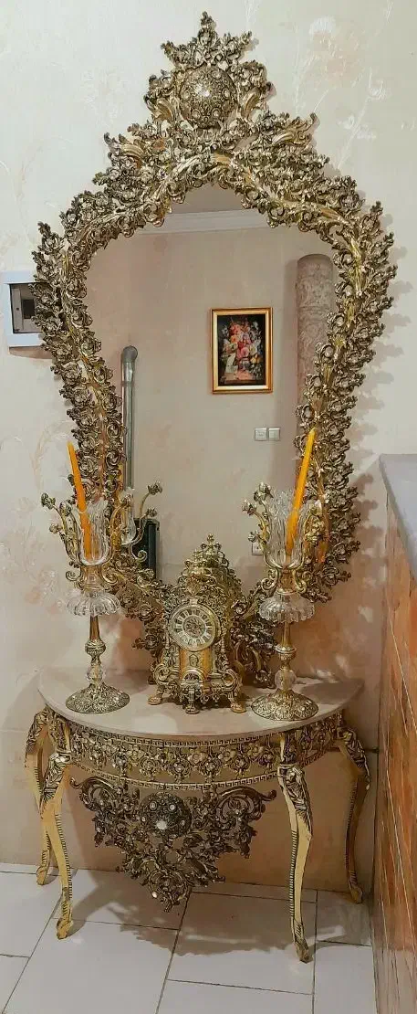 کنسول وایینه شمعدان|بوفه، ویترین، کنسول|تهران, شهرک ابوذر|دیوار