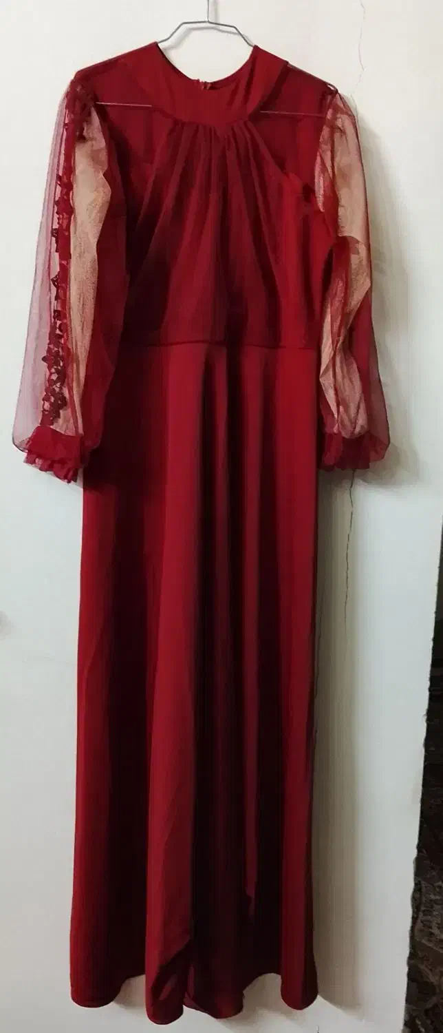 لباس مجلسی زنانه شیک و زیبا سایز 48و50 رنگ زرشکی|لباس|قم, نیروگاه|دیوار