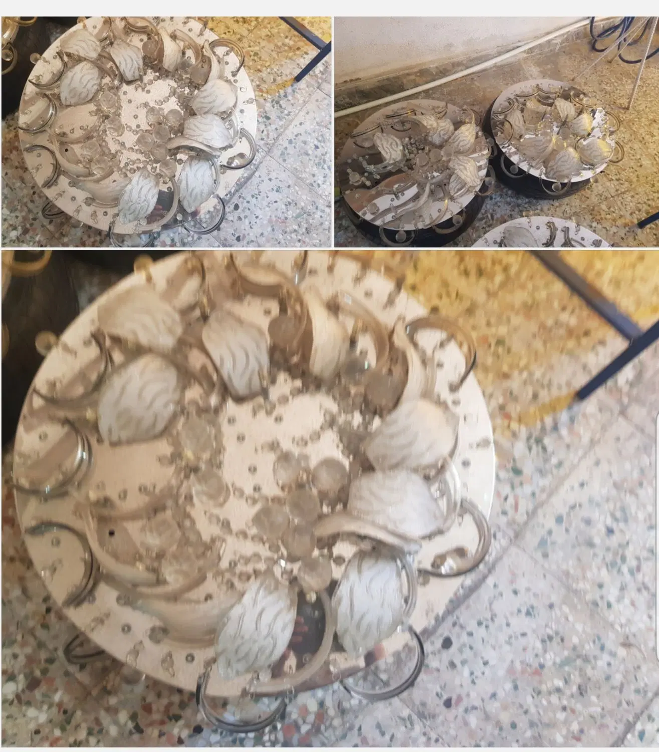 یک جفت لوستر با لامپ ال ادی روشن و سالم|لوستر و چراغ آویز|رشت, پل تالشان|دیوار