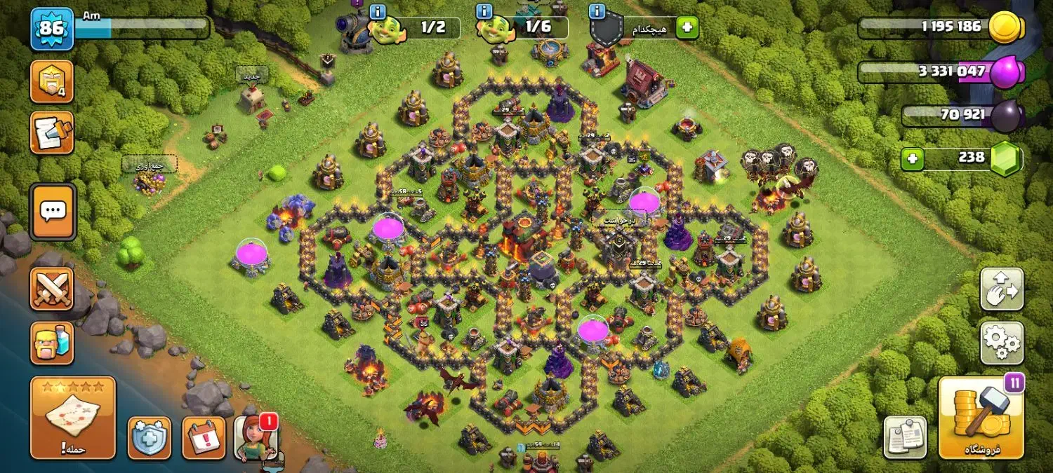 اکانت کلش تان ۱۰و۹|کنسول، بازی ویدئویی و آنلاین|تهران, شمیران‌نو|دیوار