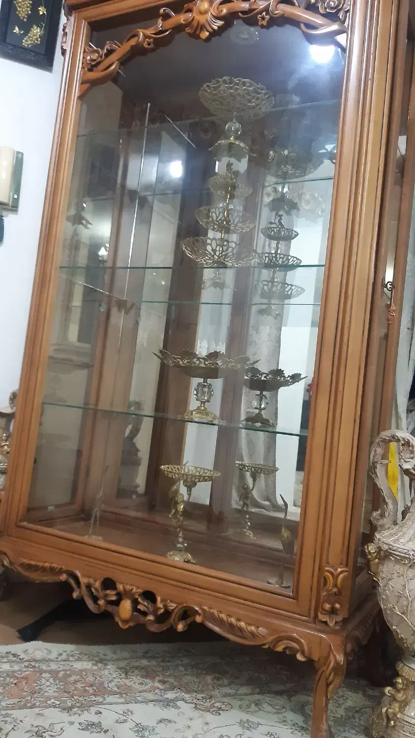 بوفه تمام چوب پرکار|بوفه، ویترین، کنسول|تبریز, |دیوار