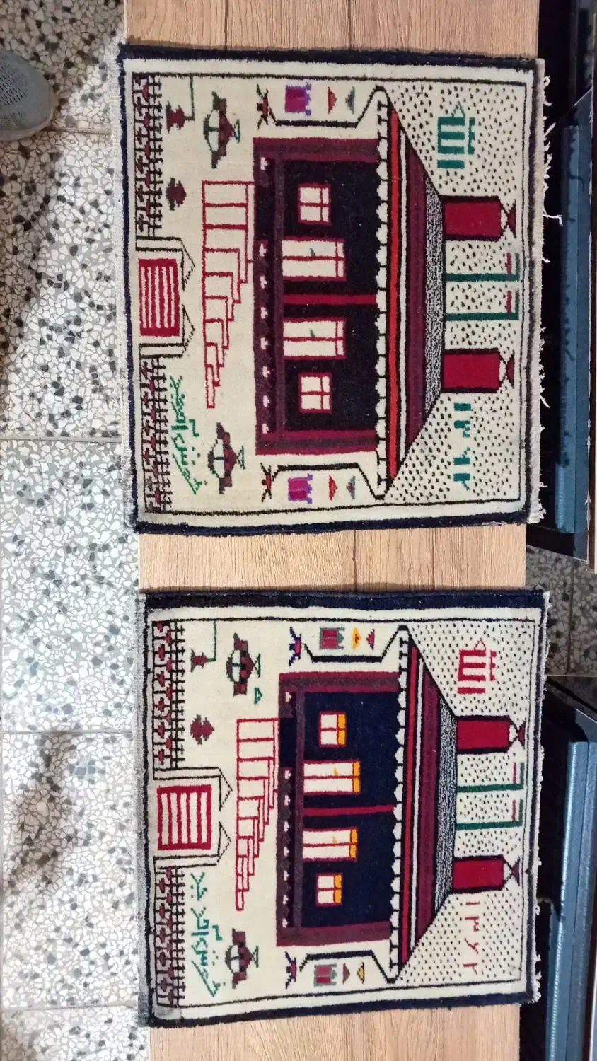 تابلو دست باف قدیمی|تابلو فرش|گنبد کاووس, |دیوار