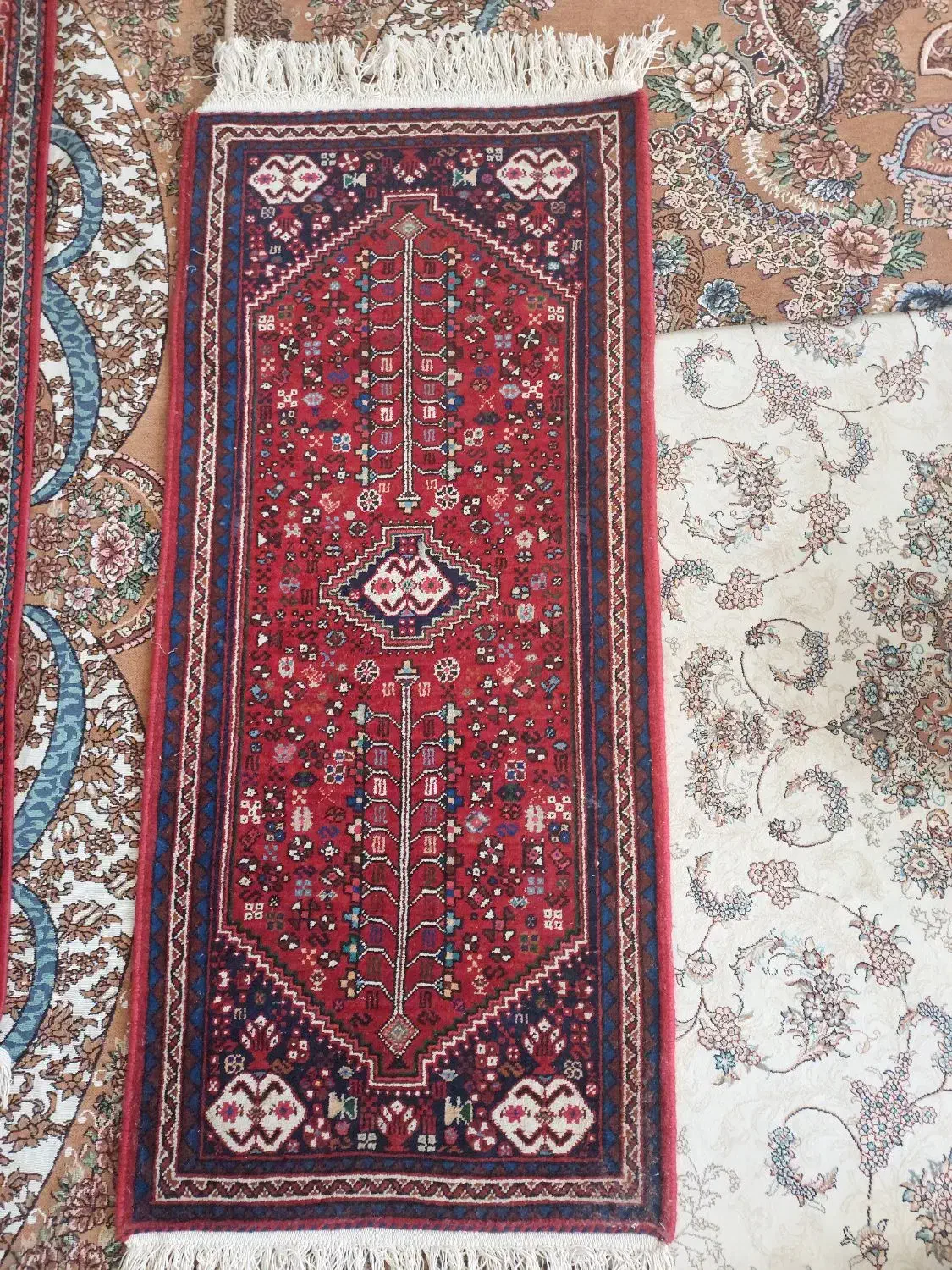 ۵عدد قالیچه باریکه آباده ای قدیمی سالم|فرش|آباده, |دیوار