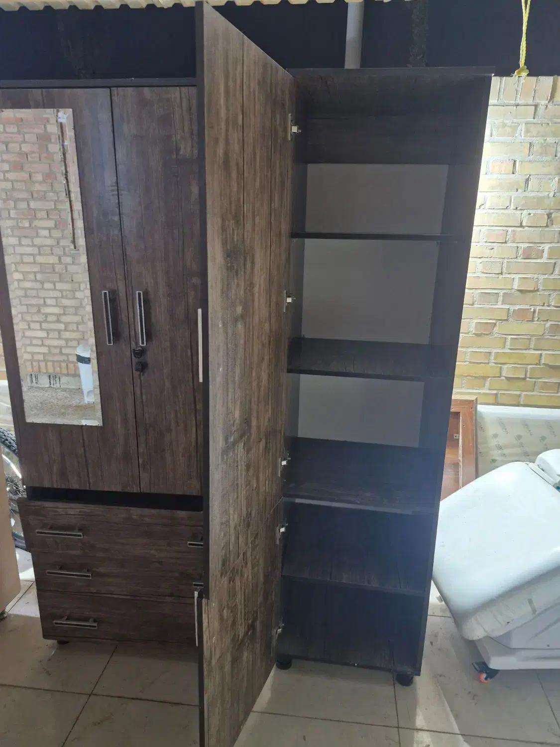 کمد دو و تک در درحد نو|جاکفشی، کمد، دراور|جم, |دیوار