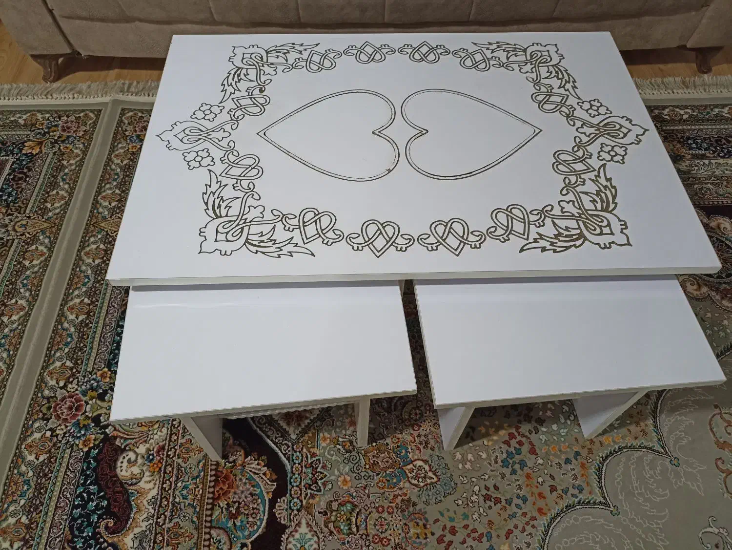 میز جلو مبلی با ۴تا عسلی|مبلمان خانگی و میز عسلی|زاهدان, |دیوار