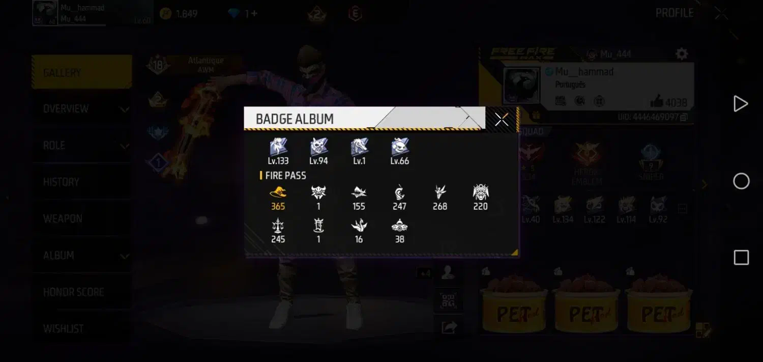 اکانت فری فایر|کنسول، بازی ویدئویی و آنلاین|اسلامآباد غرب, |دیوار