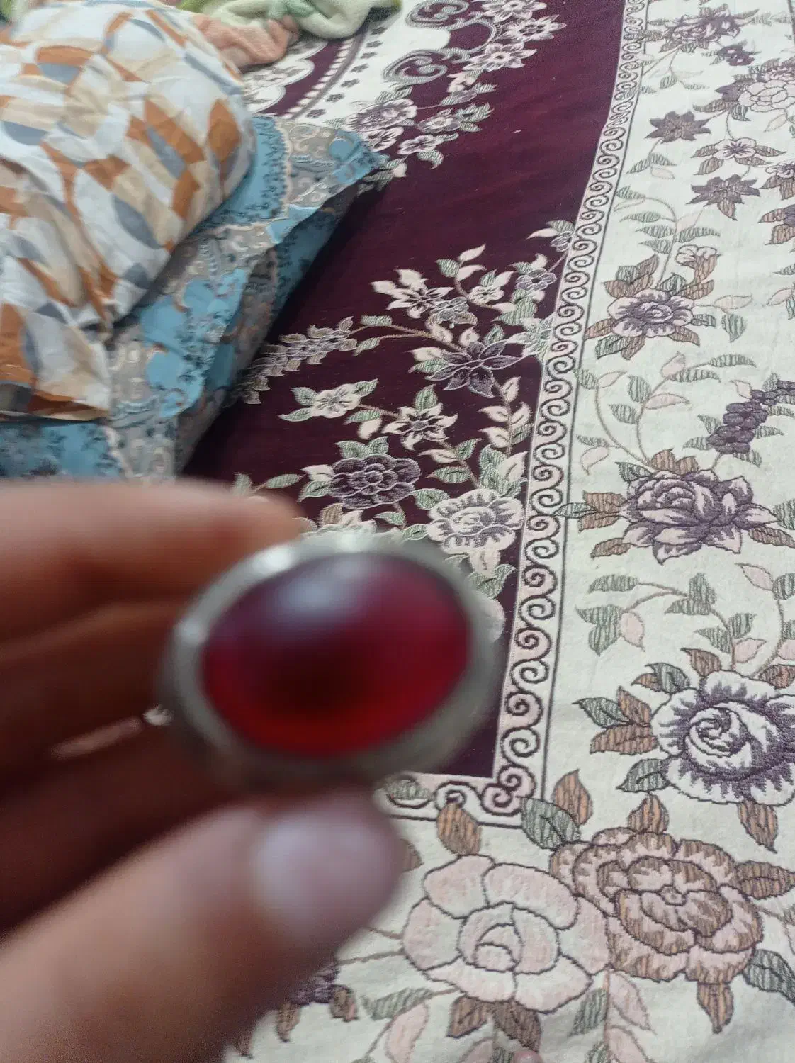 انگشتر نگین سرخ|جواهرات|بوئین زهرا, |دیوار