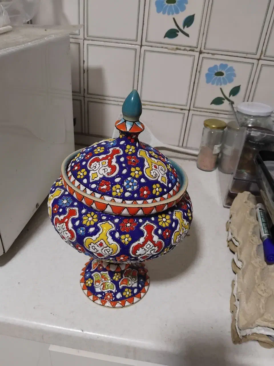 شکلات خوری سفالی پایه دار|صنایع دستی و سایر لوازم تزئینی|تهران, شهر زیبا|دیوار