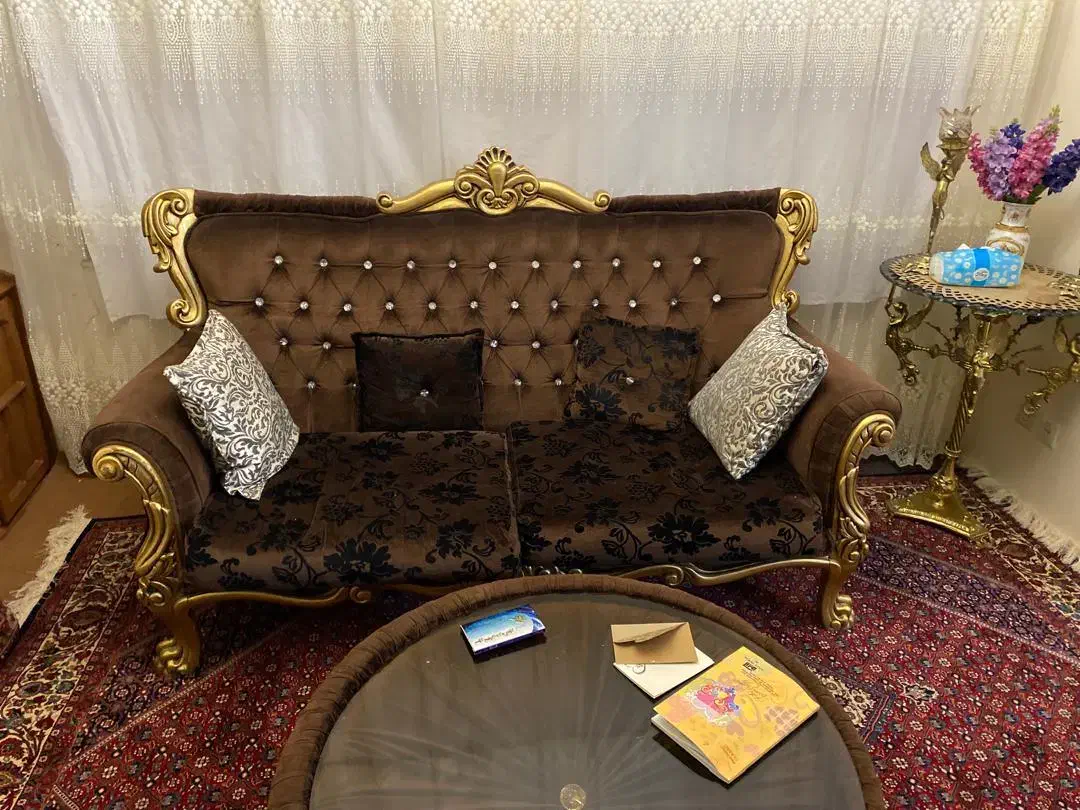 مبل استیل ۷ نفره سالم|مبلمان خانگی و میز عسلی|همدان, |دیوار