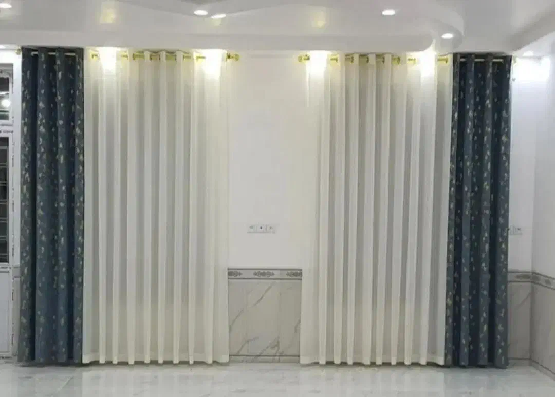 پرده حریر شاین ساده اسکاچی کرپ مستاجری|پرده، رانر، رومیزی|مشهد, رده|دیوار