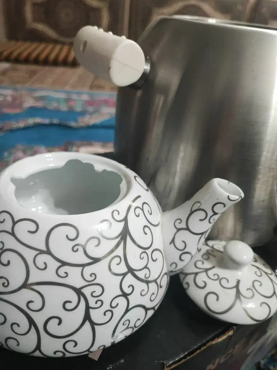 کتری قوری استیل|قوری، کتری، قهوه‌ساز دستی|آبادان, |دیوار