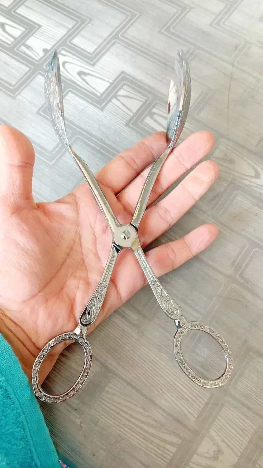 انبر نو استیل  برای جهیزیه و  مرغ  ماکارونی سالاد|ظروف سرو و پذیرایی|فریدون‌کنار, |دیوار