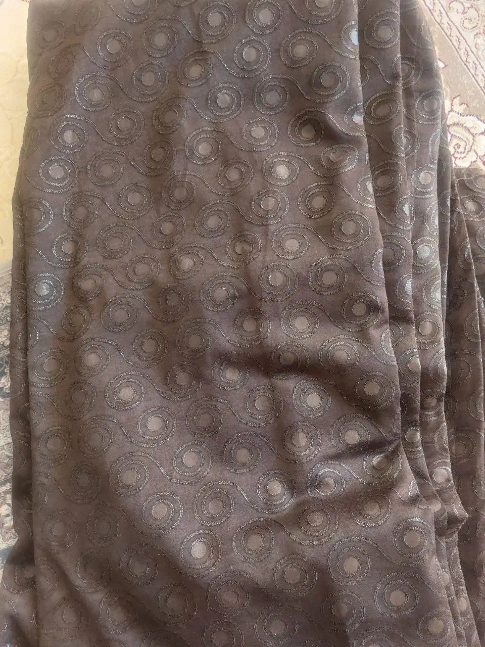 پرده کلفت قهوه ای تیره|پرده، رانر، رومیزی|فردوس (خراسان), |دیوار