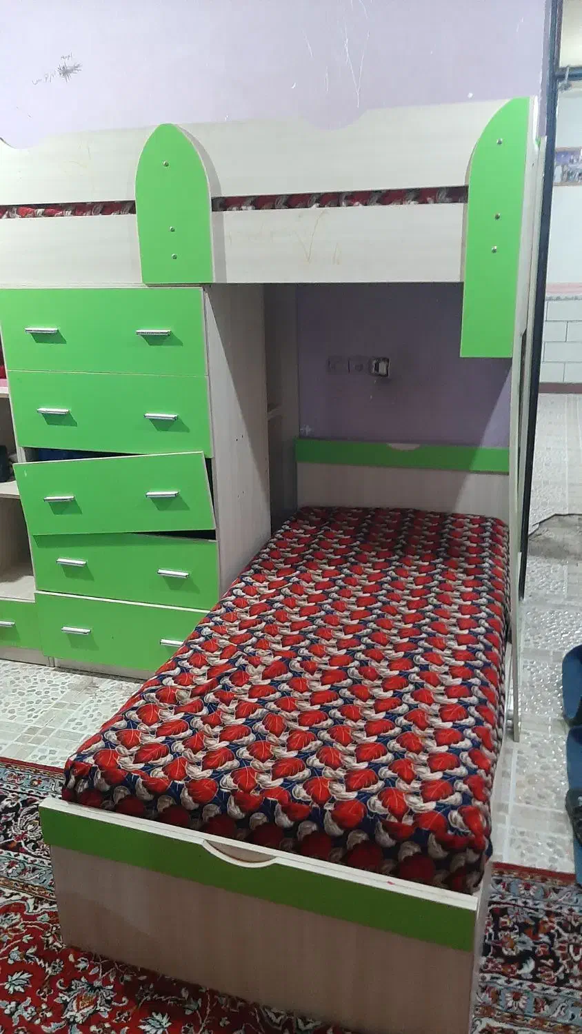 تخت خوش فرم دوطبقه|تخت و سرویس خواب|کرخه, |دیوار