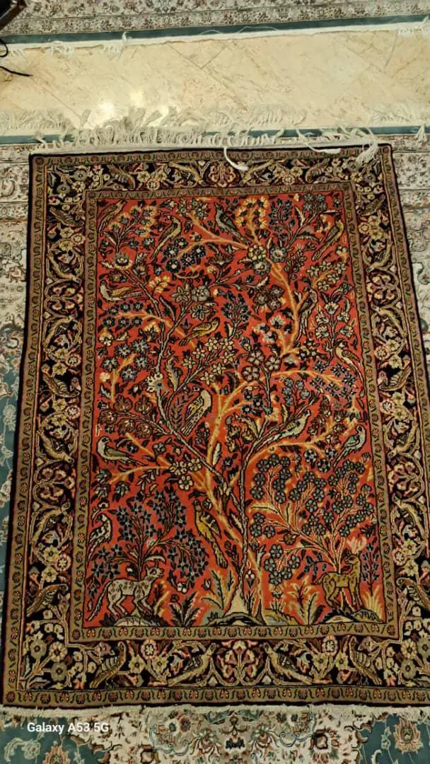 فرش دست بافت گل ابریشم|فرش|تهران, تهرانپارس غربی|دیوار