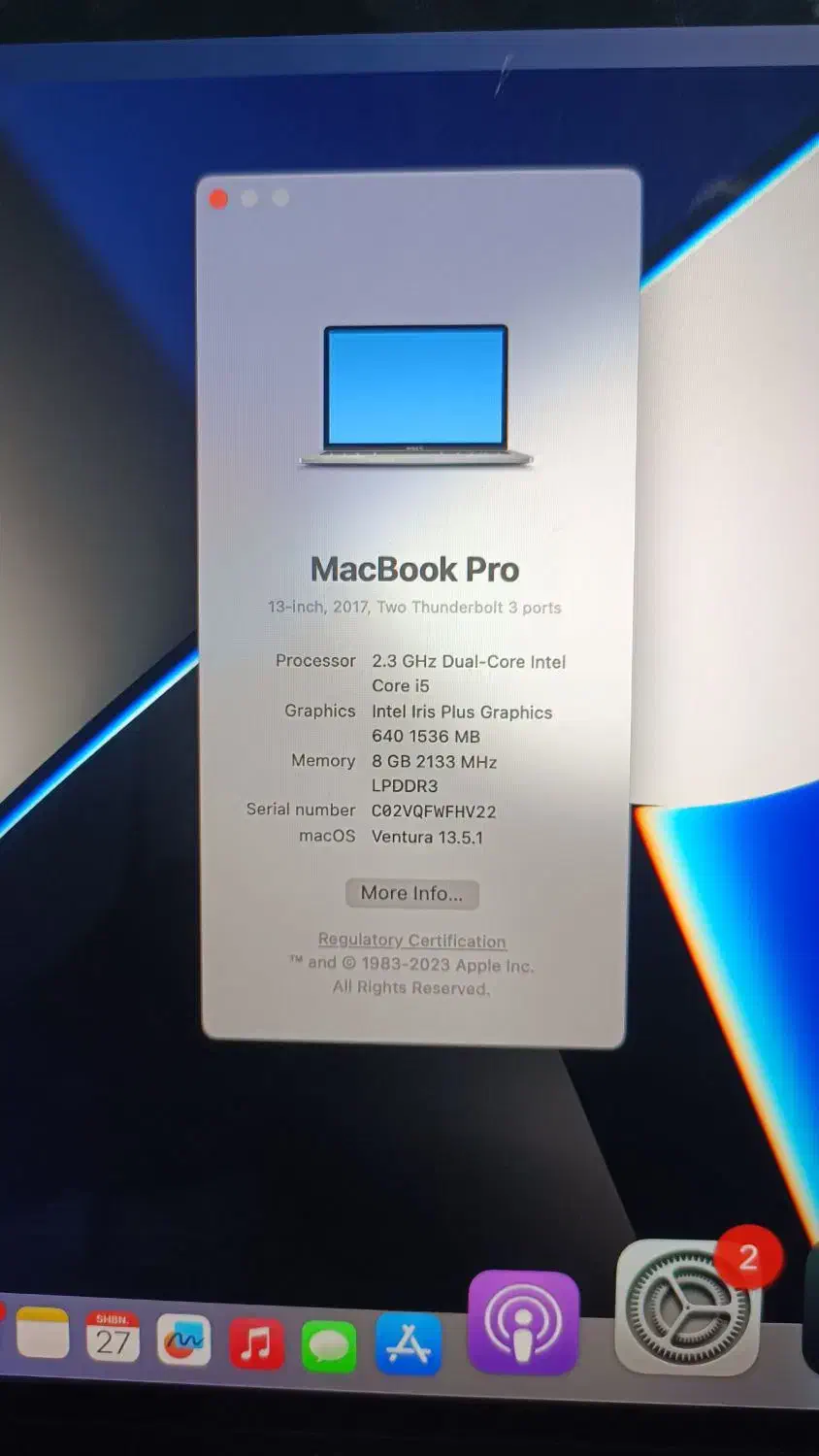 MacBook Pro 2017|رایانه همراه|سنندج, |دیوار