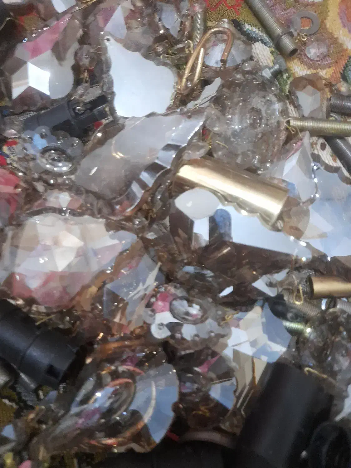 پخش قطعت لوستر لاله وشامپاینی دست دوم|لوستر و چراغ آویز|نسیمشهر, |دیوار