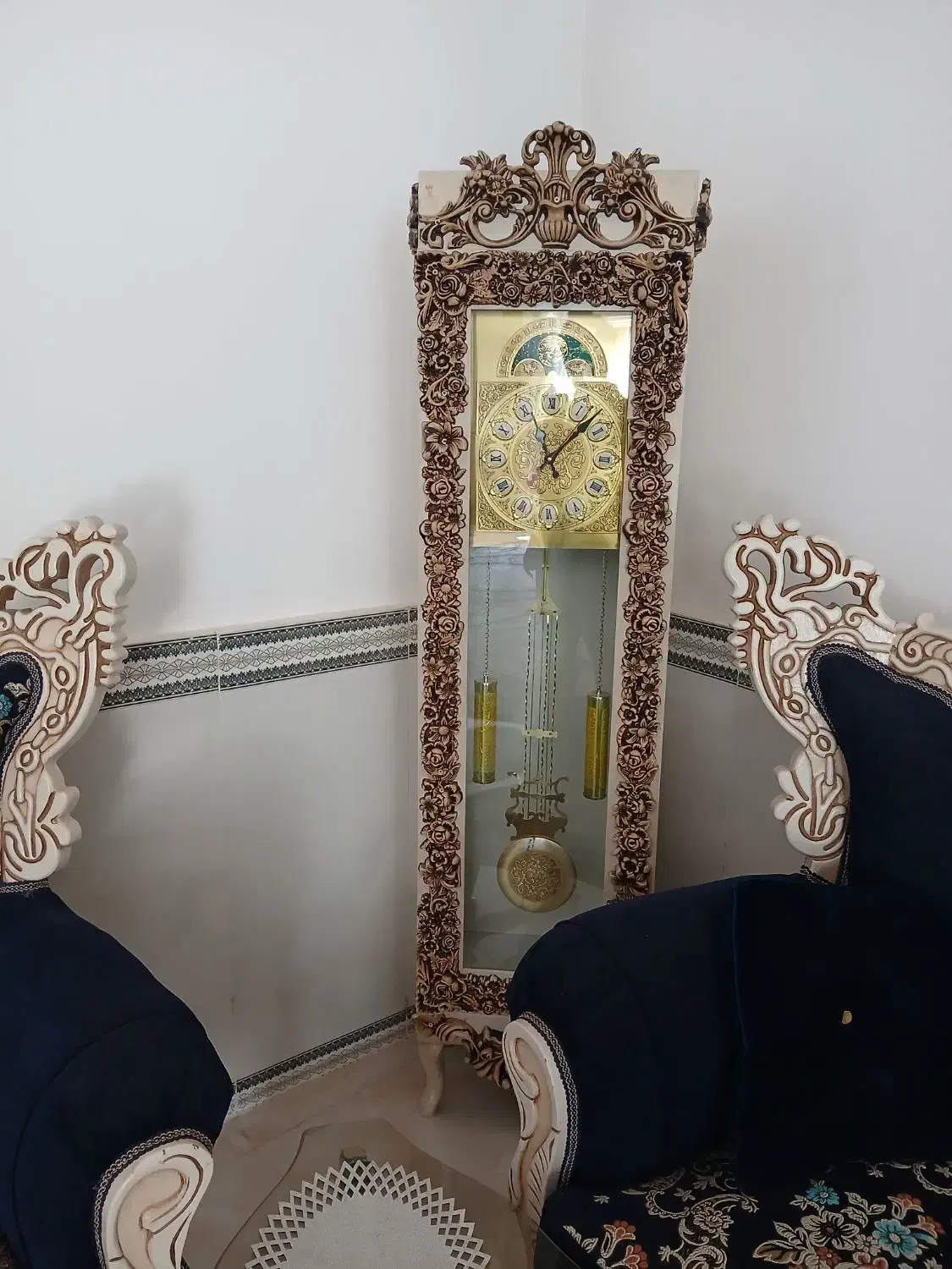 ساعت ایستاده و بوفه|بوفه، ویترین، کنسول|رزن, |دیوار