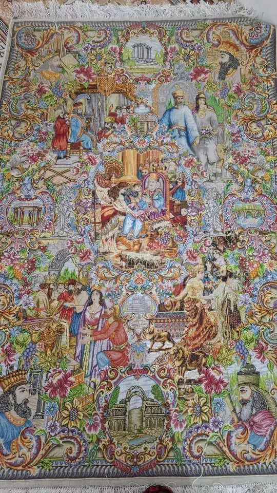 تابلو فرش ابریشمی|تابلو فرش|کرمانشاه, |دیوار