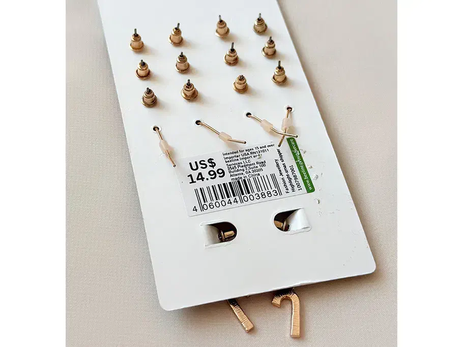 گوشواره میخی پک دار 6جفتی با آویز سه تایی کریسمسی|بدلیجات|یزد, |دیوار