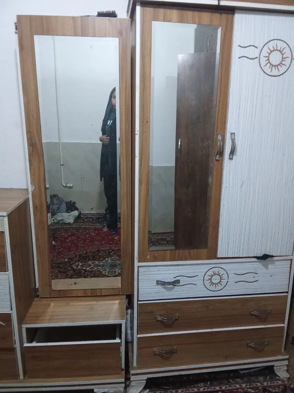 کمد لباس اینه دلاور|جاکفشی، کمد، دراور|مشهد, خواجه ربیع|دیوار