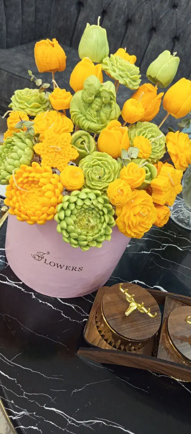 باکس شمع گل|گل مصنوعی|گرمدره, |دیوار