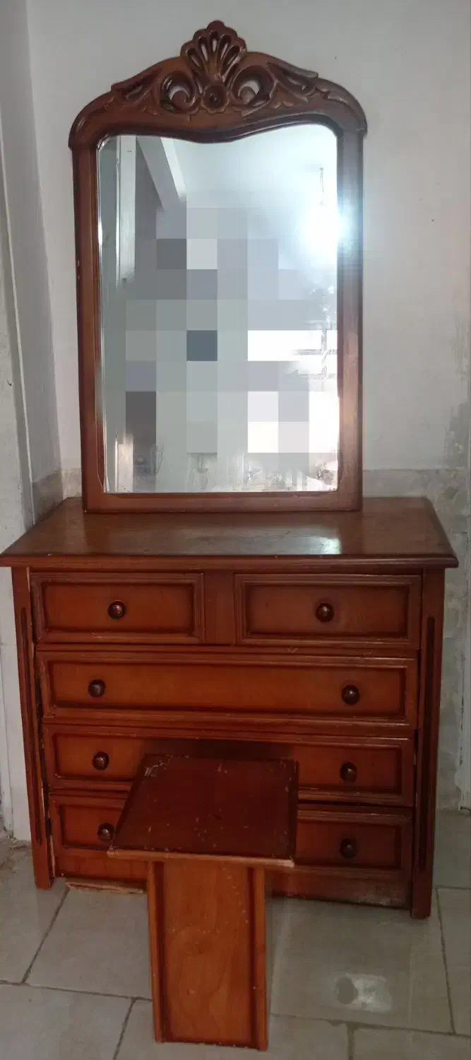 دراور و  آینه سنتی باصندلی|جاکفشی، کمد، دراور|مرودشت, فرهنگ|دیوار