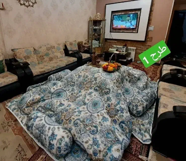 زمستانی گرم با لحاف کرسی|رختخواب، بالش، پتو|دورود, |دیوار