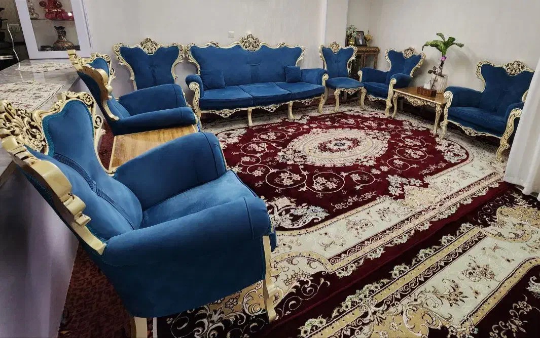 مبلمان ۹ نفره به همراه یک میز عسلی بزرگ و دو کوچک|مبلمان خانگی و میز عسلی|قدس, شهر‌قدس|دیوار