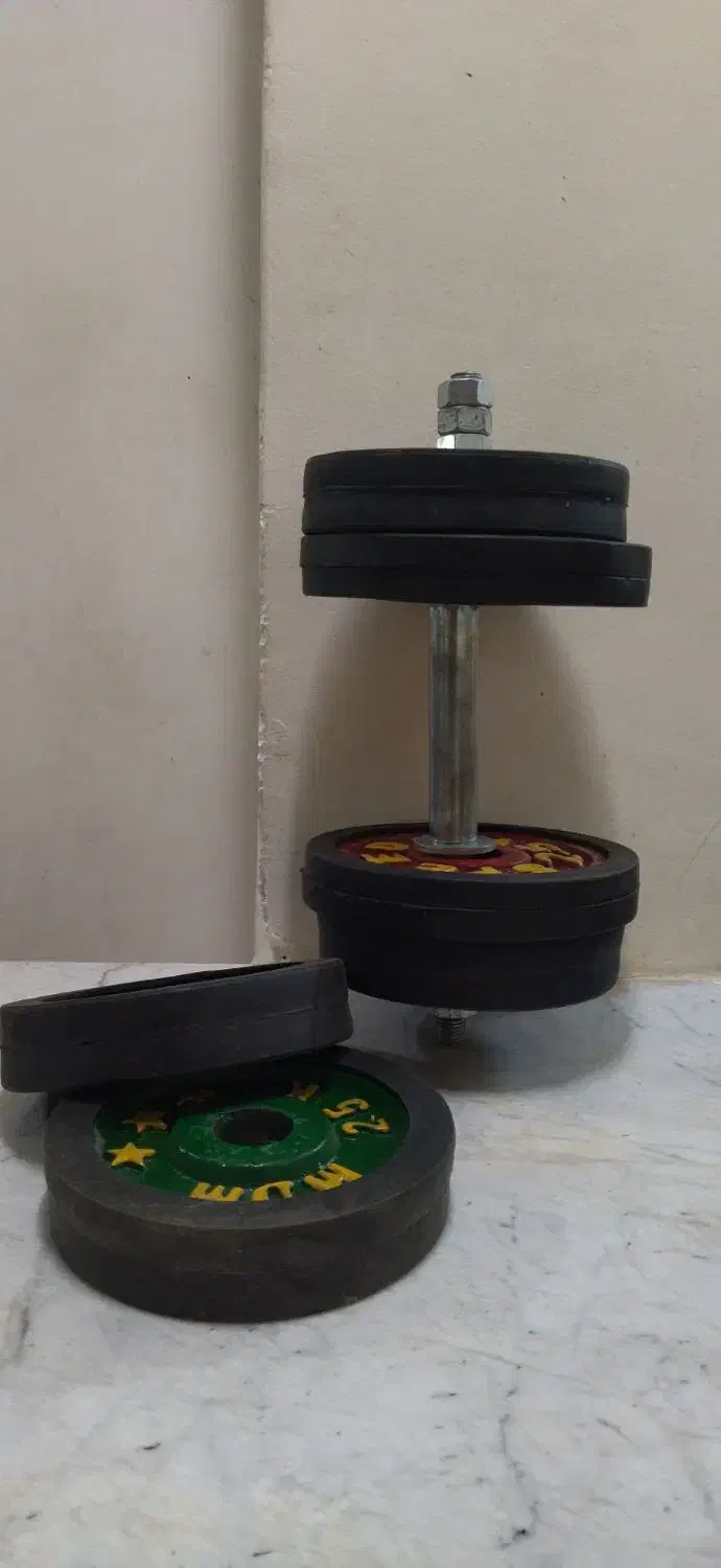 دمبل ورزشی 15 کیلویی چدنی|تجهیزات ورزشی|مشهد, جاهد شهر|دیوار