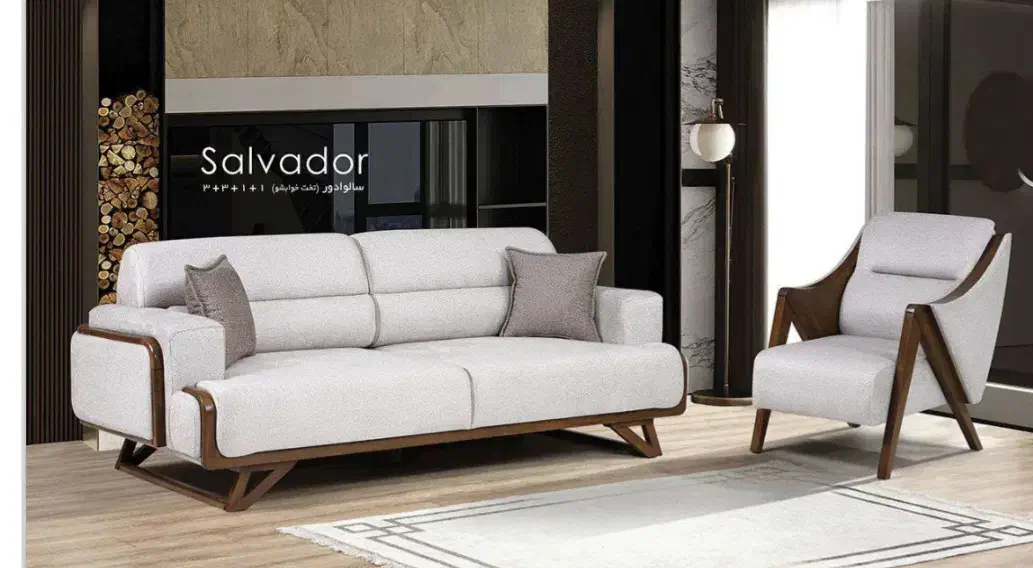 میزو صندلی غذاخوری مدل سالوادورصنایع چوبی معراج|میز و صندلی غذاخوری|کاشان, پشت شهربانی|دیوار