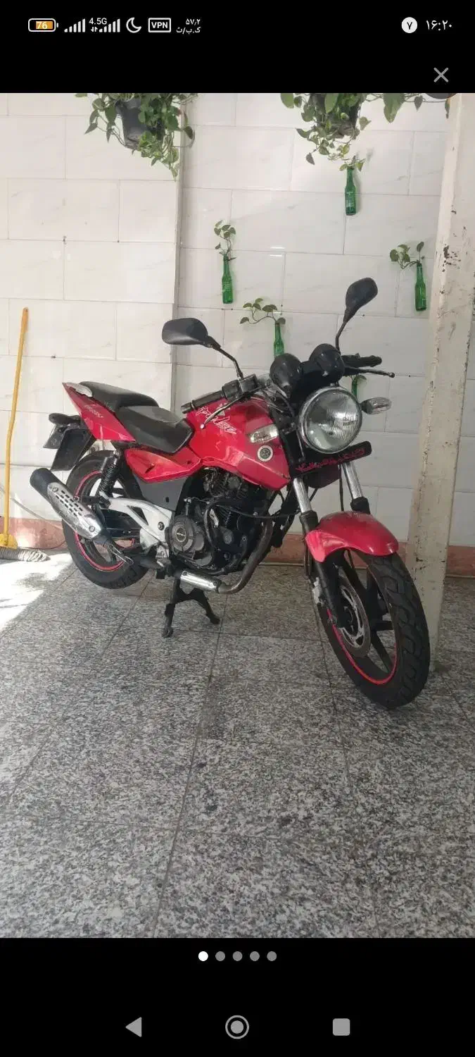 موتور 92 پالس 180 دوشمع استارتی فنی درحد خشک سالم|موتورسیکلت|تهران, نعمت‌آباد|دیوار
