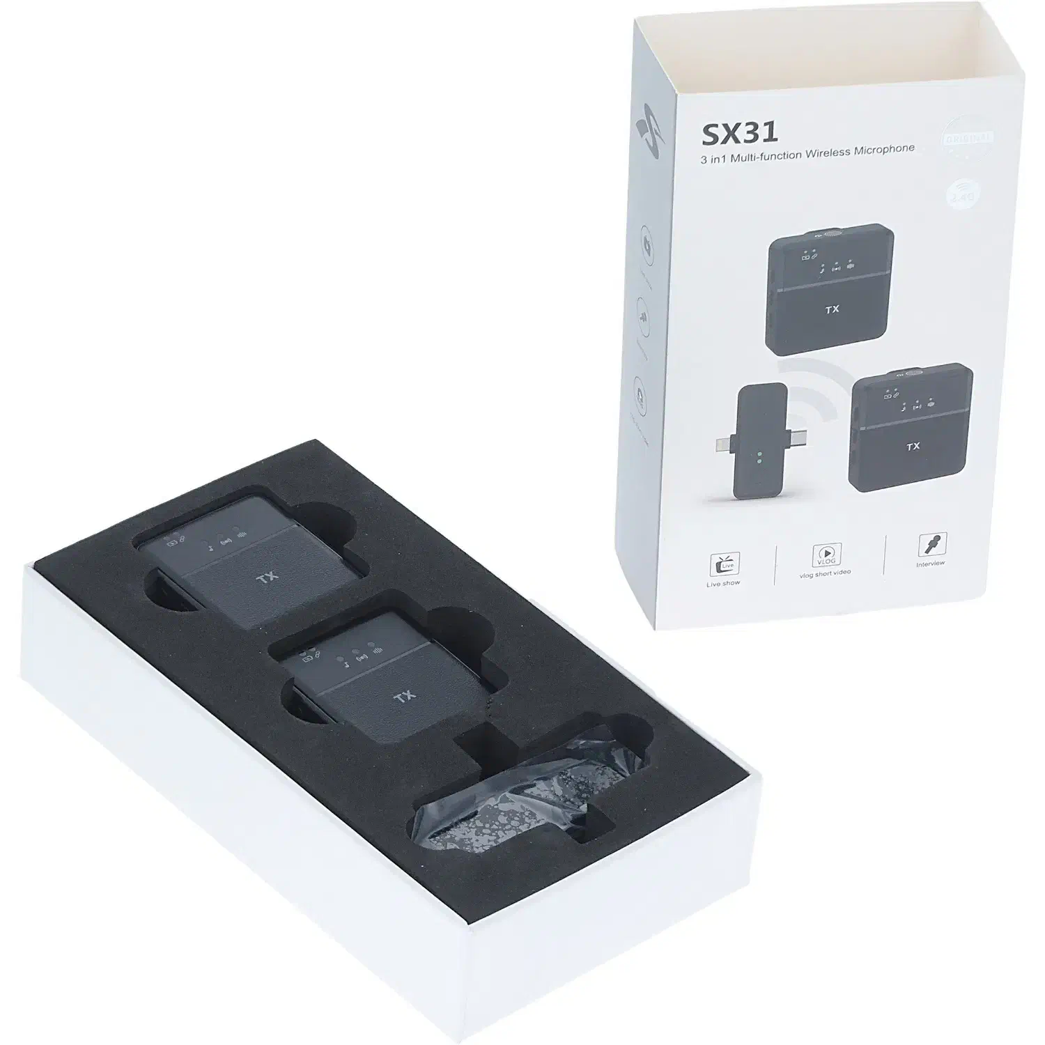 میکروفون یقه ای بی سیم مدل SX31 / دو کاربره|لوازم جانبی موبایل و تبلت|شیروان (خراسان), |دیوار