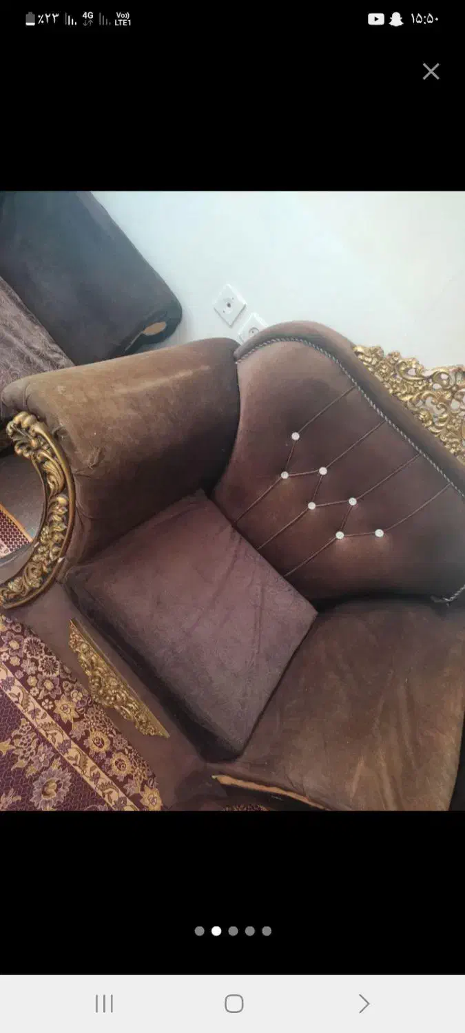 مبل هفت نفره  کار کرده  بفروش میرسه|مبلمان خانگی و میز عسلی|اصفهان, دستگرده|دیوار