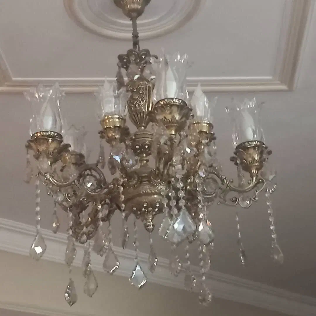 لوستر برنز ۱۰ شاخه|لوستر و چراغ آویز|ورامین, ورامین|دیوار