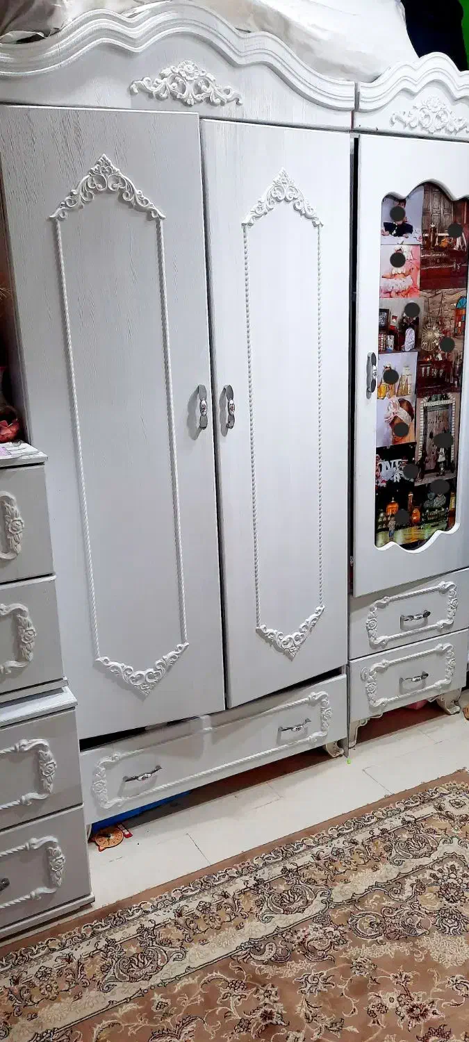 تخت کمد ویترین|تخت و سرویس خواب|ری, دولتآباد|دیوار