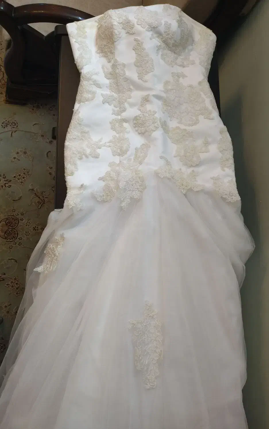 لباس عروس مزونی مدل ماهی گیپور (سایز38)|لباس|تبریز, |دیوار