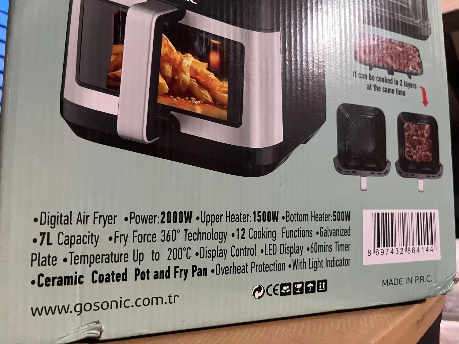 سرخ کن بدون روغن دو المنته 8 کیلویی|اجاق گاز و لوازم برقی پخت‌وپز|لنگرود, |دیوار