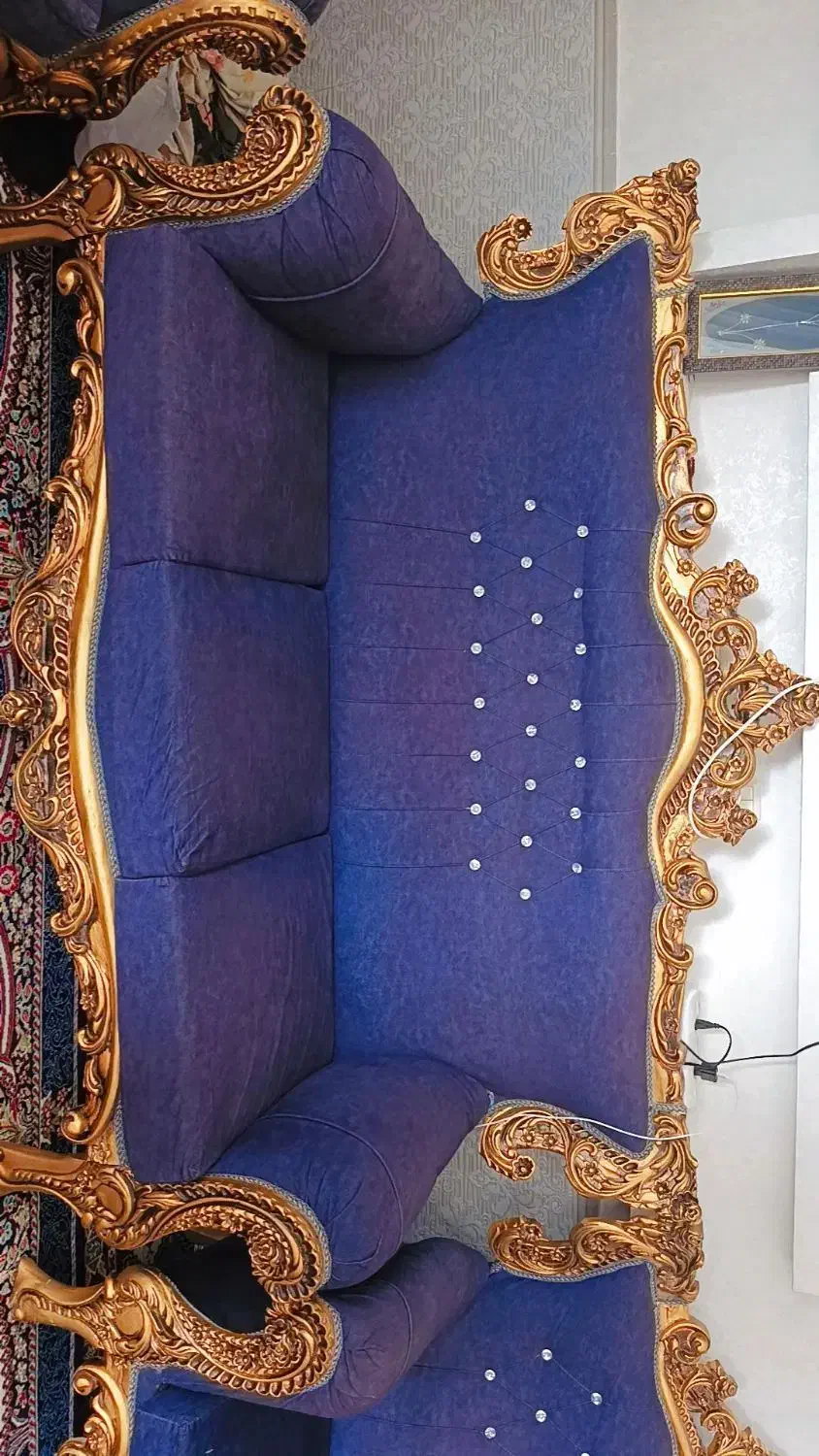 مبل سلطنتی هفت نفره در حد نو|مبلمان خانگی و میز عسلی|سیرجان, |دیوار