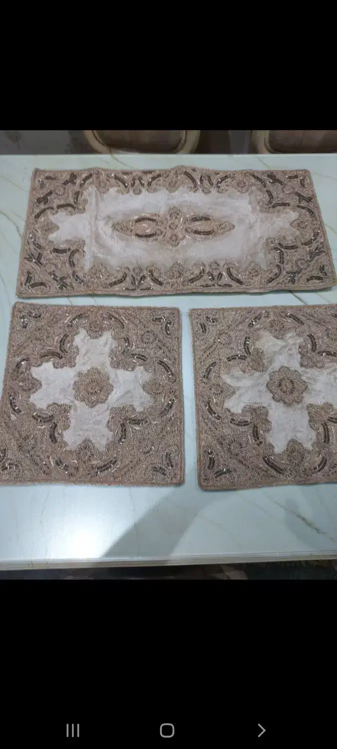 رومیزی سنگ دوزی شده|پرده، رانر، رومیزی|تهران, کیانشهر|دیوار