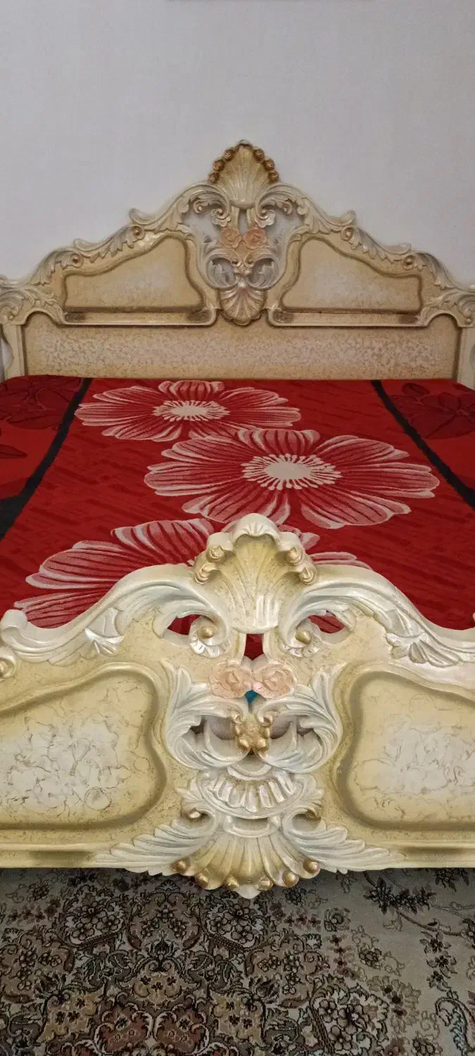 سرویس خواب دو نفره تمام چوب ،همراه خوش خواب رویا|تخت و سرویس خواب|شیروان (خراسان), |دیوار