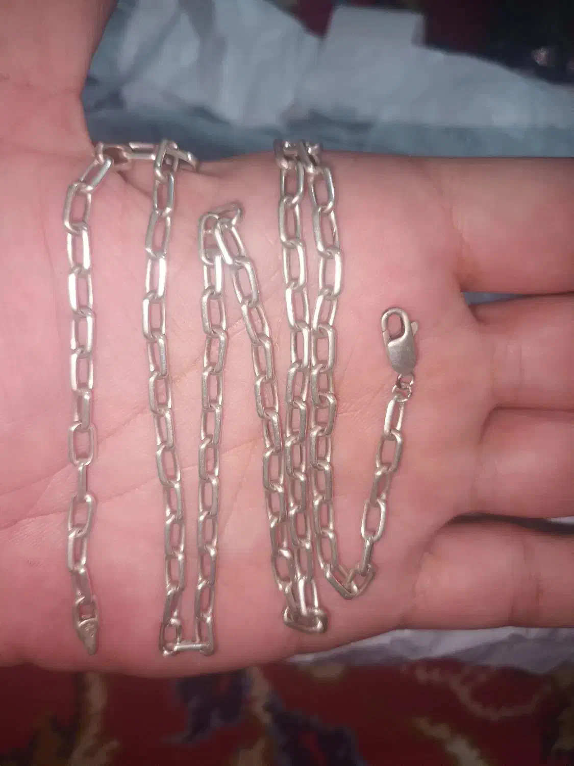 سنگ لاجورد گوی چشم ببر زنجیر نقره|جواهرات|مشهد, یوسفیه (شهرک غرب)|دیوار